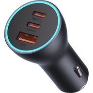 Baseus 2xUSB-C, USB-A 65W autonabíjačka