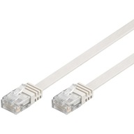 LAN Patchcord CAT 6 U/UTP kábel, plochý, biely, 20 m