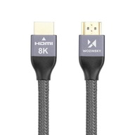 Wozinsky HDMI 2.1 kábel 8K 60 Hz 48 Gbps / 4K 120 Hz / 2K 144 Hz 3m strieborný