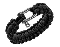 Paracord náramok BCB 9 palcov čierny