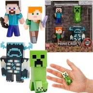 MINECRAFT SET KOVOVÝCH POSTAVIČIEK CREEPER WARDEN STEVE ALEX 6 CM