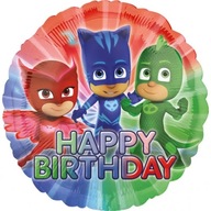 PJ Masks okrúhly narodeninový fóliový balónik na hélium