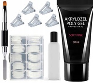 AKRYLGEL SET AKRYLGEL POLYGEL BUDOVA 30ML HORNÉ FORMY DUAL TEKUTINY