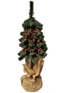 Umelý vianočný stromček na kmeni zdobený malý 50 cm