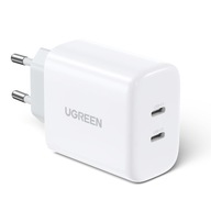 UGREEN Nástenná nabíjačka CD243 2x USB-C 40W PD QC