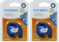 DYMO LT LetraTag plast 12mm 4m biely x2