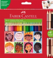 DETSKÉ TROJUHOLNÍKOVÉ ceruzky 24 + 3 farby FABER-CASTELL