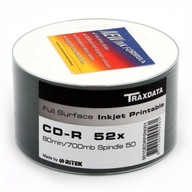 TRAXDATA RITEK CD-R 700 MB 52X PRINTABLE SP*50 901SP50NOPCPL