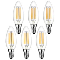 Sviečková žiarovka E14 LED Filament 4W=30W neutrálna