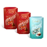 Lindt pralinková sada LINDOR pralinky mliečne a kokosové čokolády 3x200g