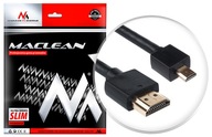 Kábel HDMI-microHDMI SLIM v1.4 3D GOLD kábel 1m