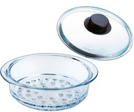 Sada skleneného sitka a sklenenej pokrievky 20 cm Pyrex