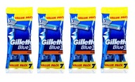 Holiaci strojček GILLETTE Blue 2 Plus 7 ks. x 4