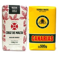 Yerba Mate Canarias 500g + cruz de malta 500g