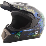 PRILBA CROSS ENDURO QUAD ATV Black and Blue XL