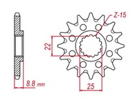 Predné ozubené koleso GROSSKOPF 1248 12 BETA '12-21 KTM