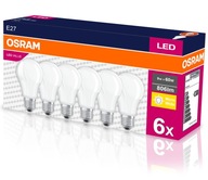 Sada 6x E27 LED žiarovky 9W = 60W A60 806lm OSRAM