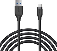 USB USBA USBC kábel 2 m čierny (CBAC2 BLACK)