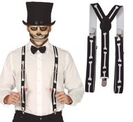 Bones Suspenders with Bones Bony pre Halloween Skeleton Skeleton Bone