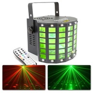 Bodové svietidlo DERBY 4x LED 3W RGBW stroboskop DMX laser