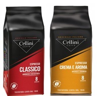 Káva CELLINI CLASSICO 500g + CREMA 500g zrnková