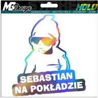 Nálepka na okno SEBASTIAN ON BOARD HOLOGRAM