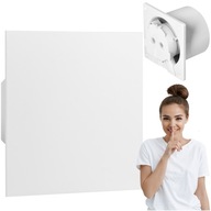 FI100 Kúpeľňový ventilátor Plexi Panel Matt White