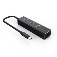 HUB ADAPTÉR USB-C GIGABIT - SIEŤOVÝ ADAPTÉR RJ45