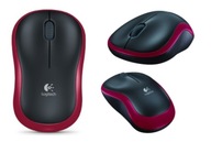 Bezdrôtová myš LOGITECH M185, červená