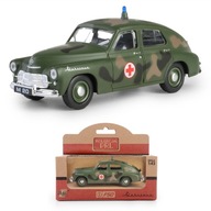 KOVOVÉ AUTO PRL VARŠAVA M20 VOJENSKÝ NÚDZOVÝ MODEL 1:43 DAFFI 022515