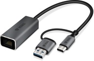 LAN RJ45 GIGABIT na USB-C USB 3.0 adaptér