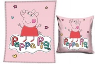 nadýchaná zamatová deka PEPPA PIG PIG 110X140 + vankúš 40x40