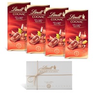 Lindt mliečna čokoláda s koňakom 4x100g + pralinky Hochfein 200g