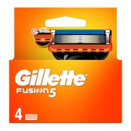 Gillette Fusion5 Náhradné čepieľky pre pánske holiace strojčeky, 4 ks.