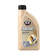 K2 MOTOROVÝ OLEJ 15W40 MINERÁLNY 1L