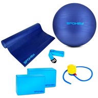 SPOKEY Yoga Set Mat Ball Belt + 2 kocky