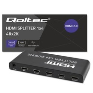 Aktívny splitter 4xHDMI 4Kx2K 6Gb/s 60Hz vysoká stabilita