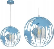 Detská závesná lampa Globe Sphere Blue Pastel Led Luster E27