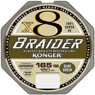 Oplet Konger Braider X8 0,14mm/150m Zelený