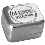 Nádobka na mydlo Aleppo ZATVORENÁ HLINÍKOVÁ 9x6x7,5cm Mydlo Aleppo Co.