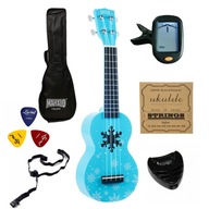 Mahalo MEGA sopránové ukulele sada Snowflake