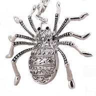 KEY CHAIN ​​​​Kľúčenka Spider Strieborné zirkóny