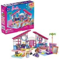 Barbie Malibu House Súprava kociek + 2 figúrky - darček Mattel Mega kocky