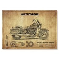 Kovový plagát Harley Davidson Heritage Gift L