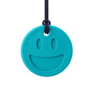 Terapeutický náhrdelník s hrýzačkami SMILEY FACE tyrkysový