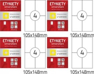 Samolepiace etikety A4 100 listov 105x148mm x4