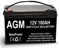 AGM BATTERY 12V 100Ah DEEP-CYCLE CAMPER UPS