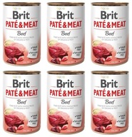 Brit Pate&Meat Dog Beef Hovädzie 6 x 400 g