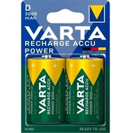 Nabíjacie batérie VARTA GERMANY R20 HR20 R2U 3000mAh dobíjacia batéria 2 ks.