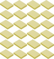 Tartanové samolepiace bločky 38x51mm žlté x24